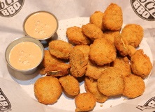 Order Spicy Fried Pickles (Sharables) food online from Ribcrib store, Greenville on bringmethat.com