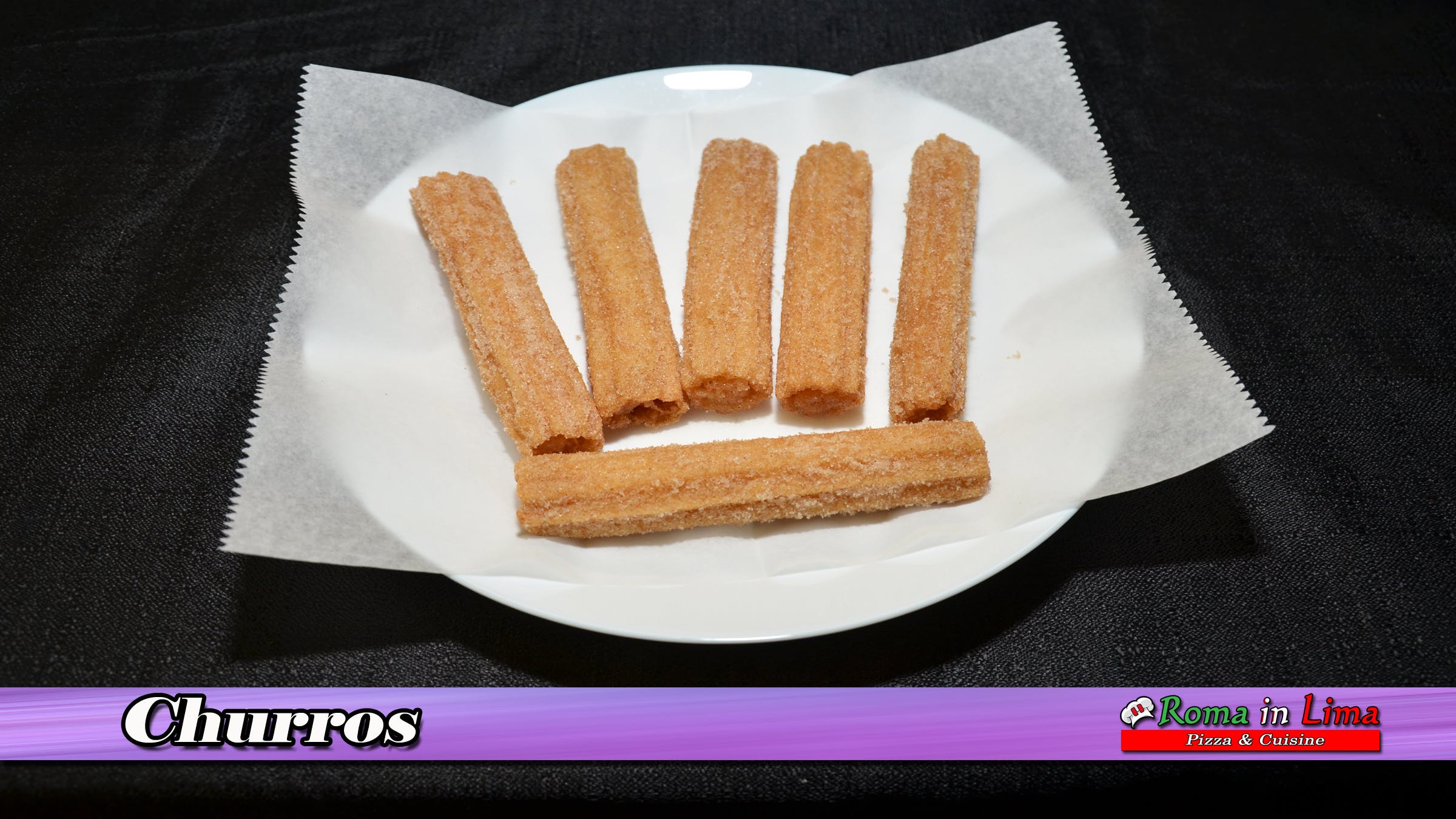 Order Churros - 6 Pieces food online from Roma In Lima Pizza & Cuisine store, Immokalee on bringmethat.com