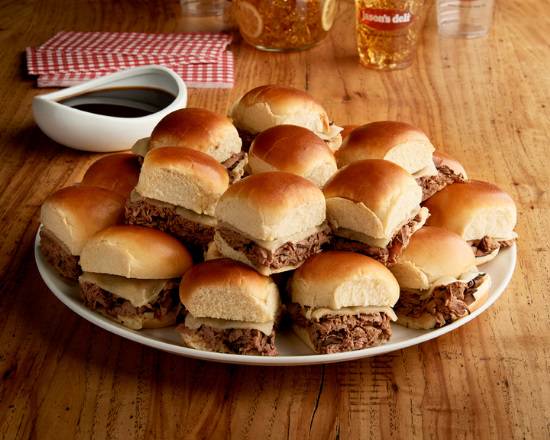 Order Beefeater Sliders Tray (4990 cal) food online from Jason Deli store, Savannah on bringmethat.com