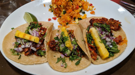 Order Al Pastor Tacos food online from Adobo Grill store, Chicago on bringmethat.com
