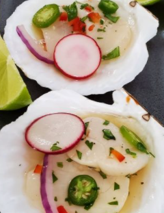 Order Scallops Ceviche food online from Dolores Waterfall store, San Francisco on bringmethat.com