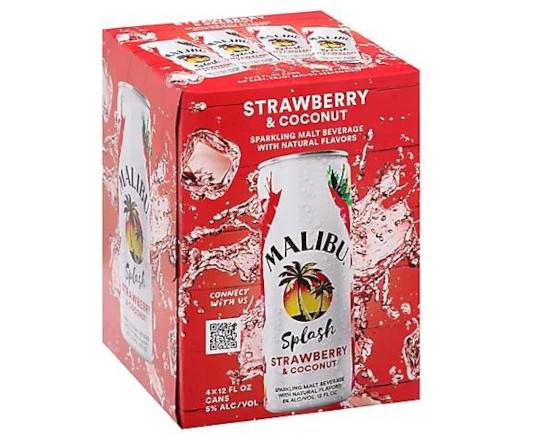 Order MALIBU SPLASH STRAWBERRY 4PK-12OZ CANS food online from Starway Liquor store, Bell Gardens on bringmethat.com