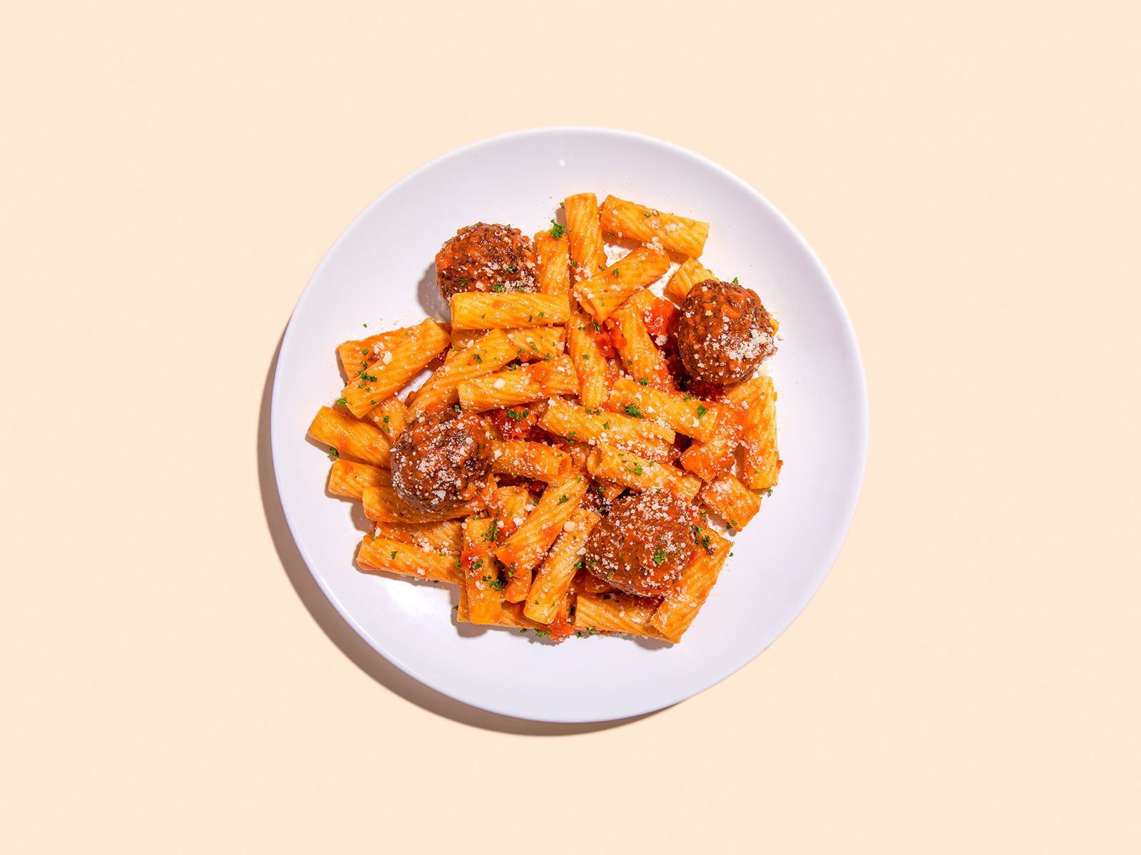 Order Rigatoni Vodka with Meatballs food online from Ma's Meatballs store, Floral Park on bringmethat.com