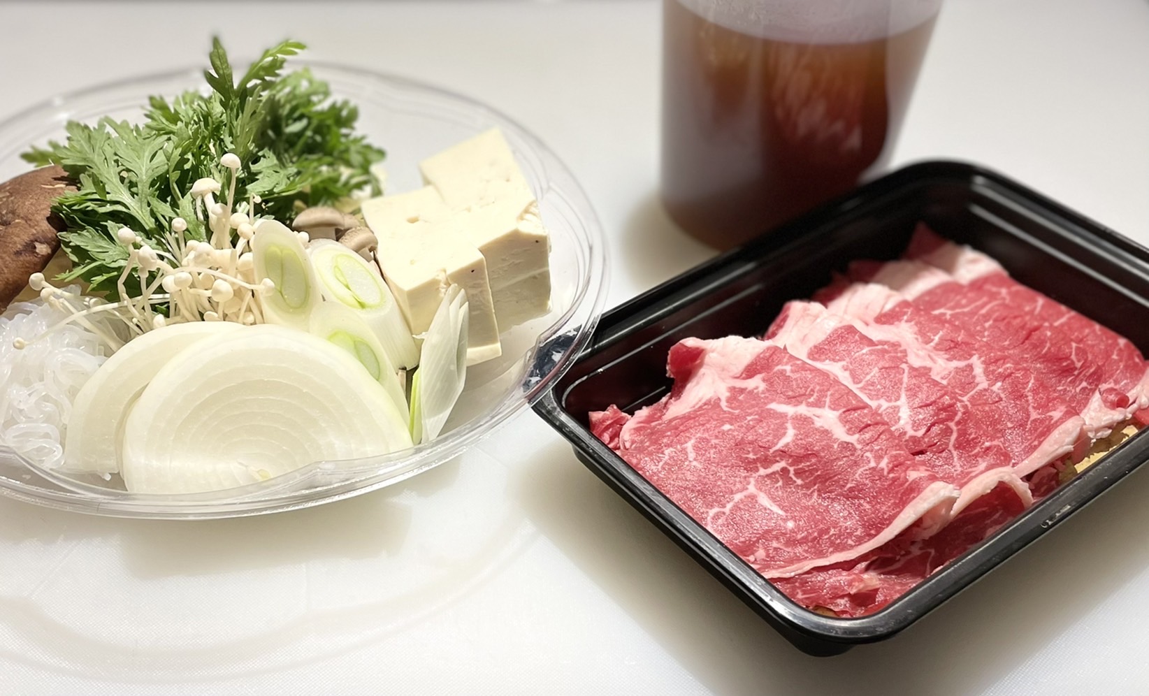 Order Beef Sukiyaki Pre-Assembled Nabe Set (UNCOOKED) food online from Restaurant Nippon store, New York on bringmethat.com