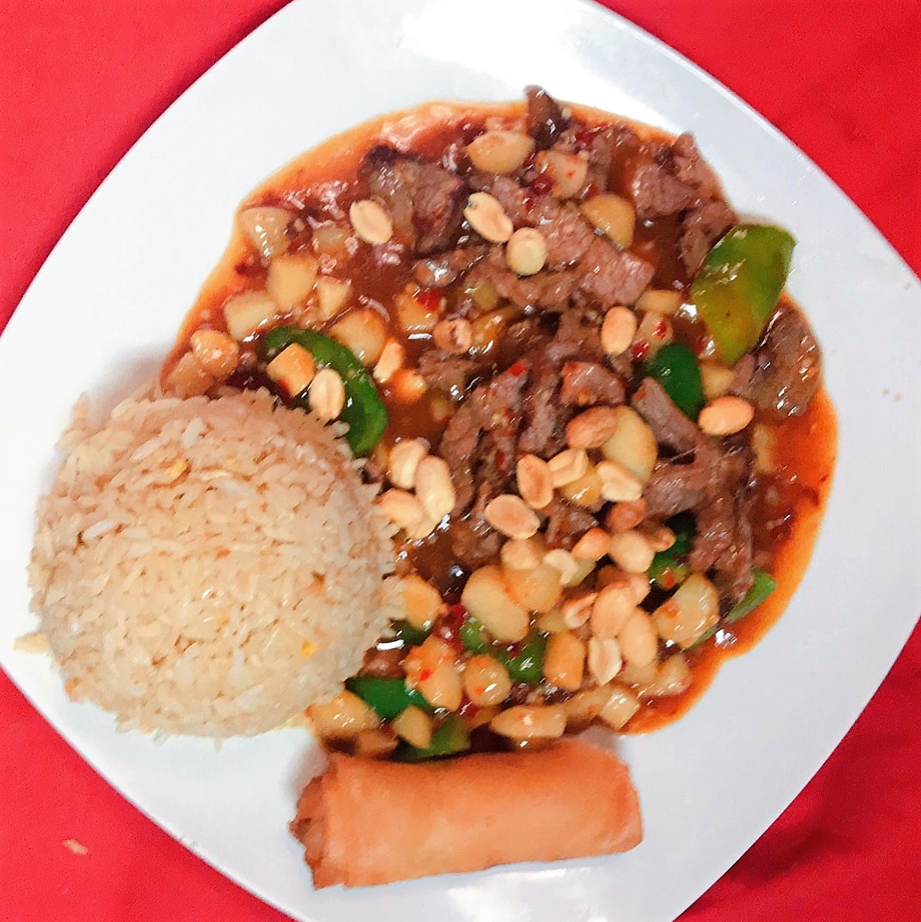 Order Kung Pao Beef Lunch  food online from May Dragon Chinese Restaurant store, Dallas on bringmethat.com