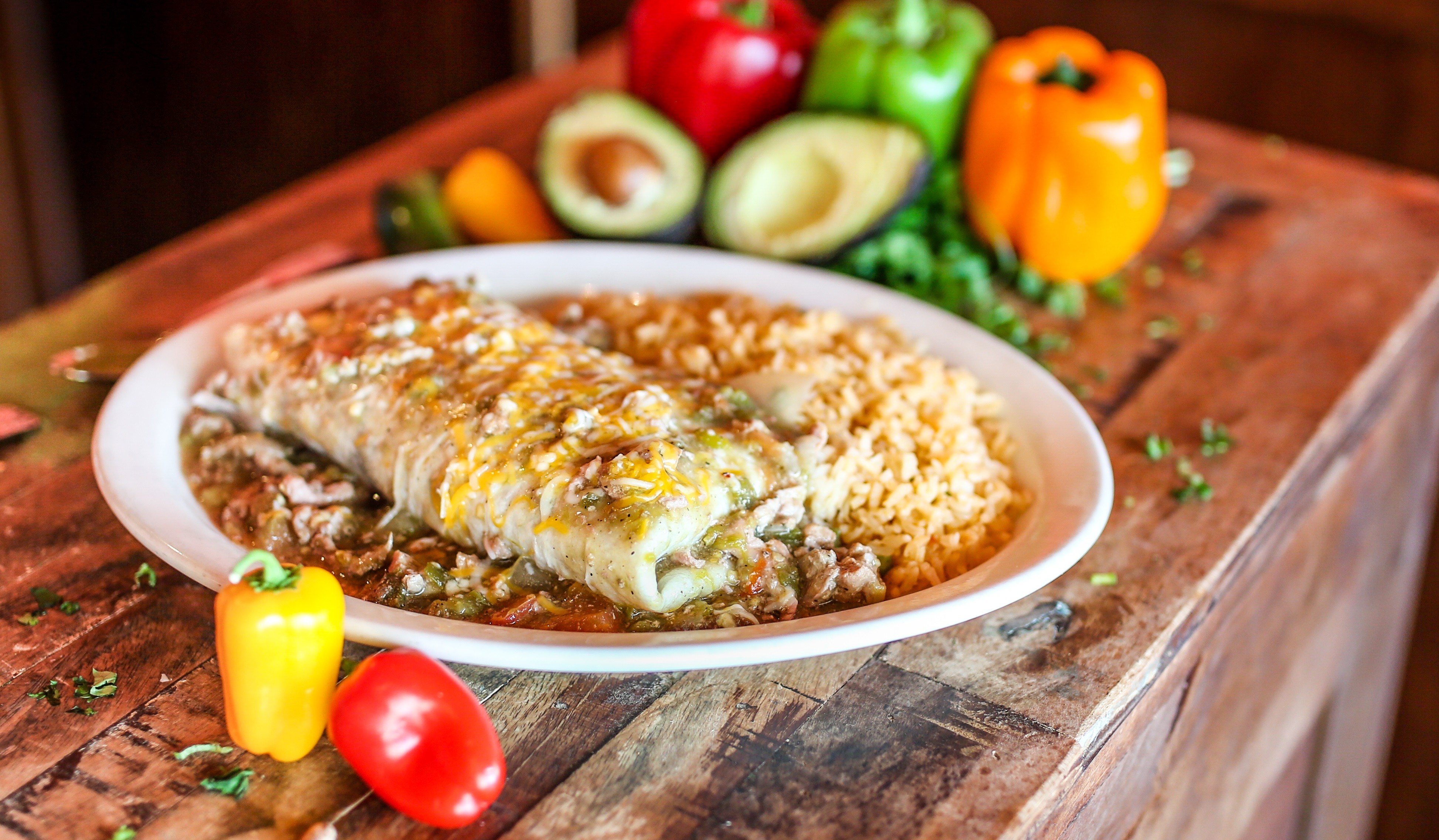 Order New Mexico Burrito food online from Miguels Mexican Bar And Grill store, Colorado Springs on bringmethat.com