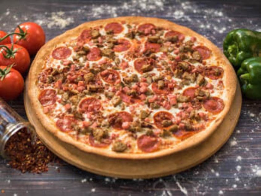 Order Meat Lover's Pizza - Medium (6 Slices) food online from Pat Pizza store, Wilmington on bringmethat.com