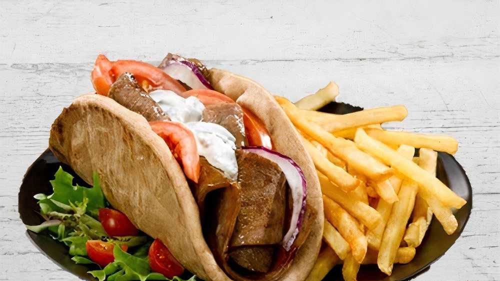 Order 37. Lamb Gyro Combo - Heros food online from Super Kennedy Chicken store, Bronx on bringmethat.com