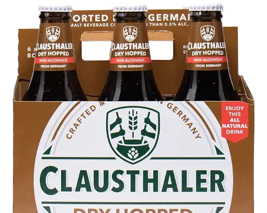 Order Clausthaler Dry Hopped Non-Alcoholic Beer 6pk-12oz Btls food online from Sousa Wines & Liquors store, Mountain View on bringmethat.com