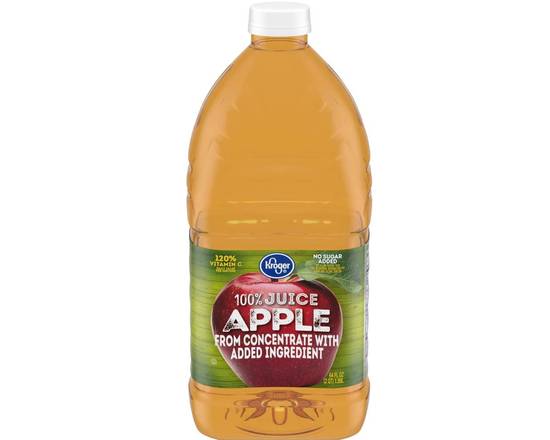 Order Kroger 100% Apple Juice No Sugar 64 fl. oz. food online from Central Liquor Market store, Los Angeles on bringmethat.com