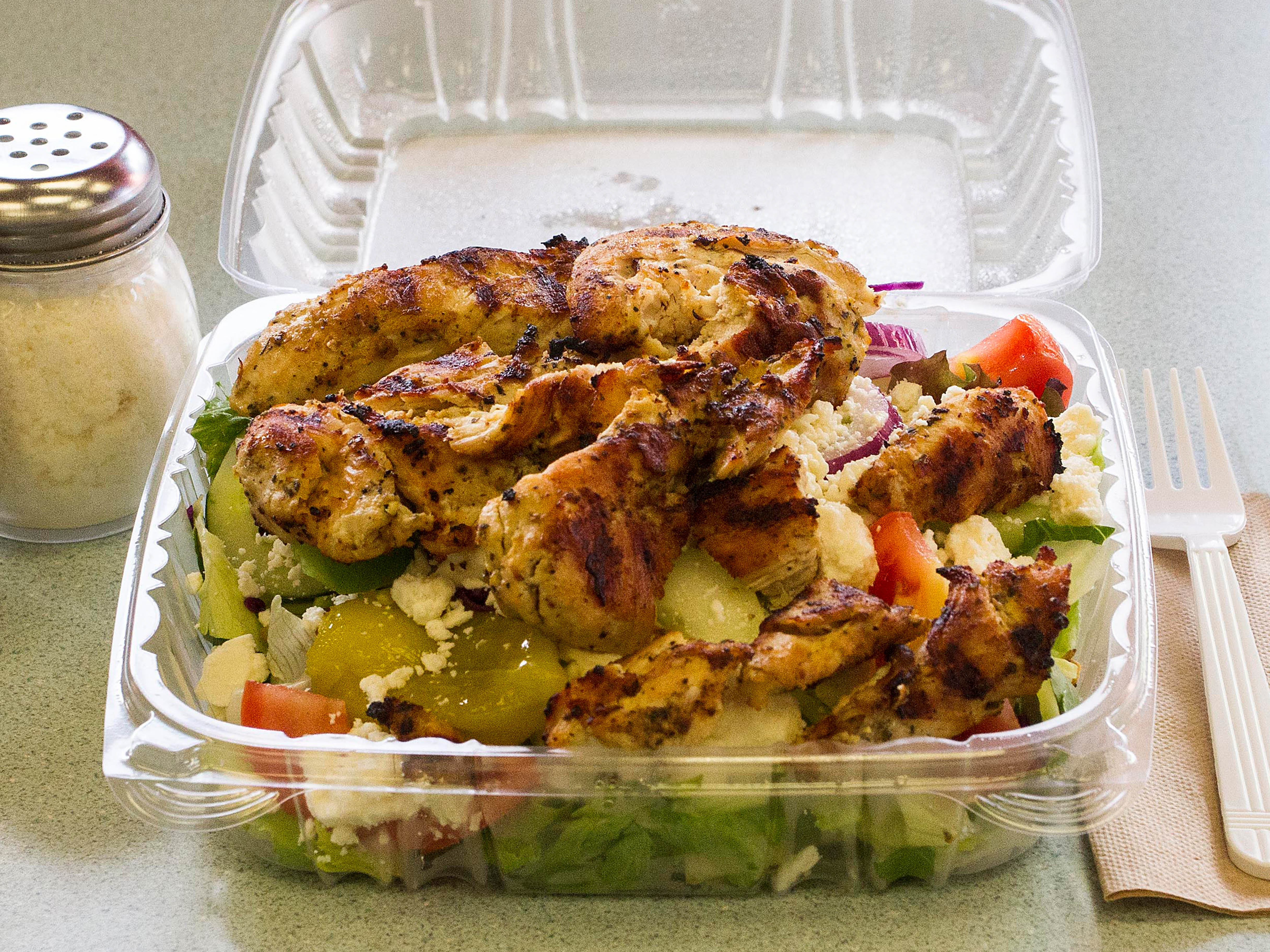 Order Grilled Chicken Salad food online from Village Pizza & Grill store, South Boston on bringmethat.com