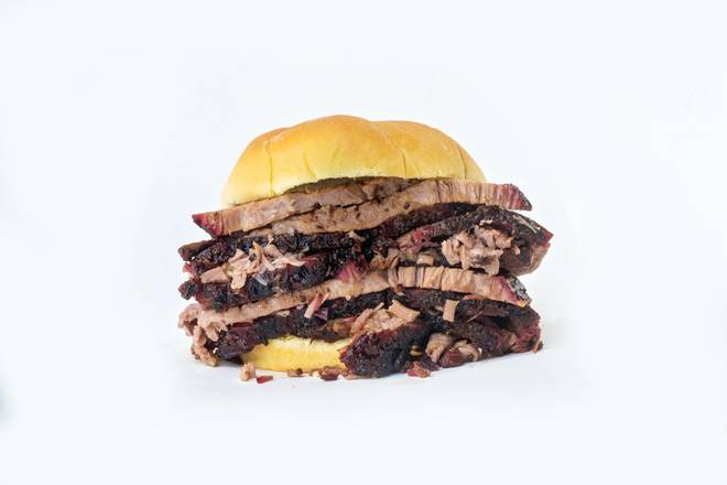 Order Sliced Brisket Sandwich food online from Old Carolina Barbecue Company store, Stow on bringmethat.com