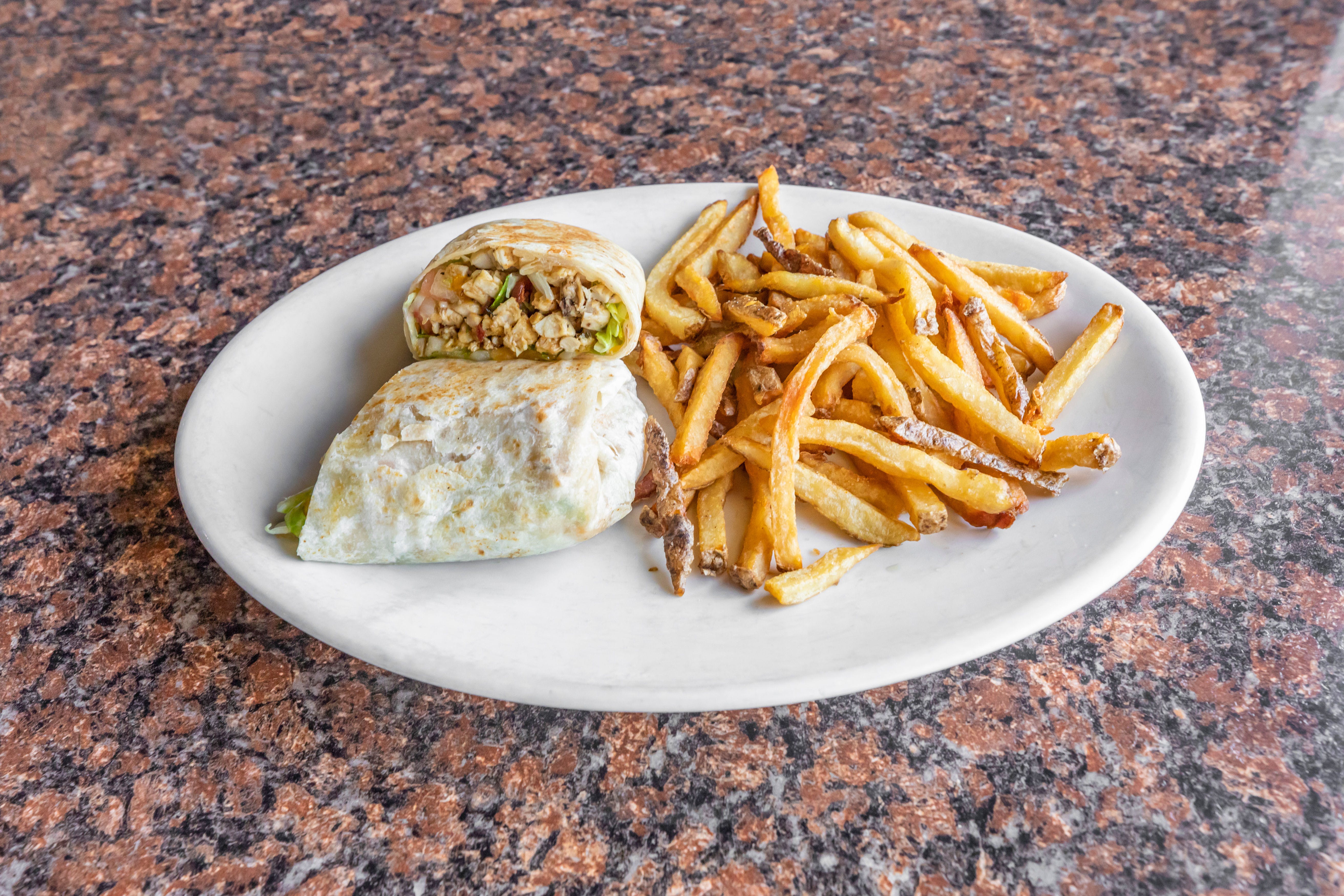 Order Classic Grilled Chicken Wrap - Wrap food online from X & O Sports Bar store, Palos Heights on bringmethat.com