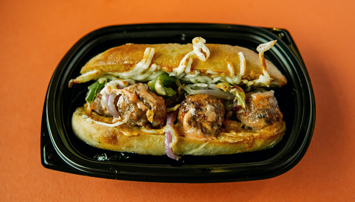 Order NASHVILLE HOT MEATBALL SANDWICH food online from The Meatball Corner store, Round Rock on bringmethat.com