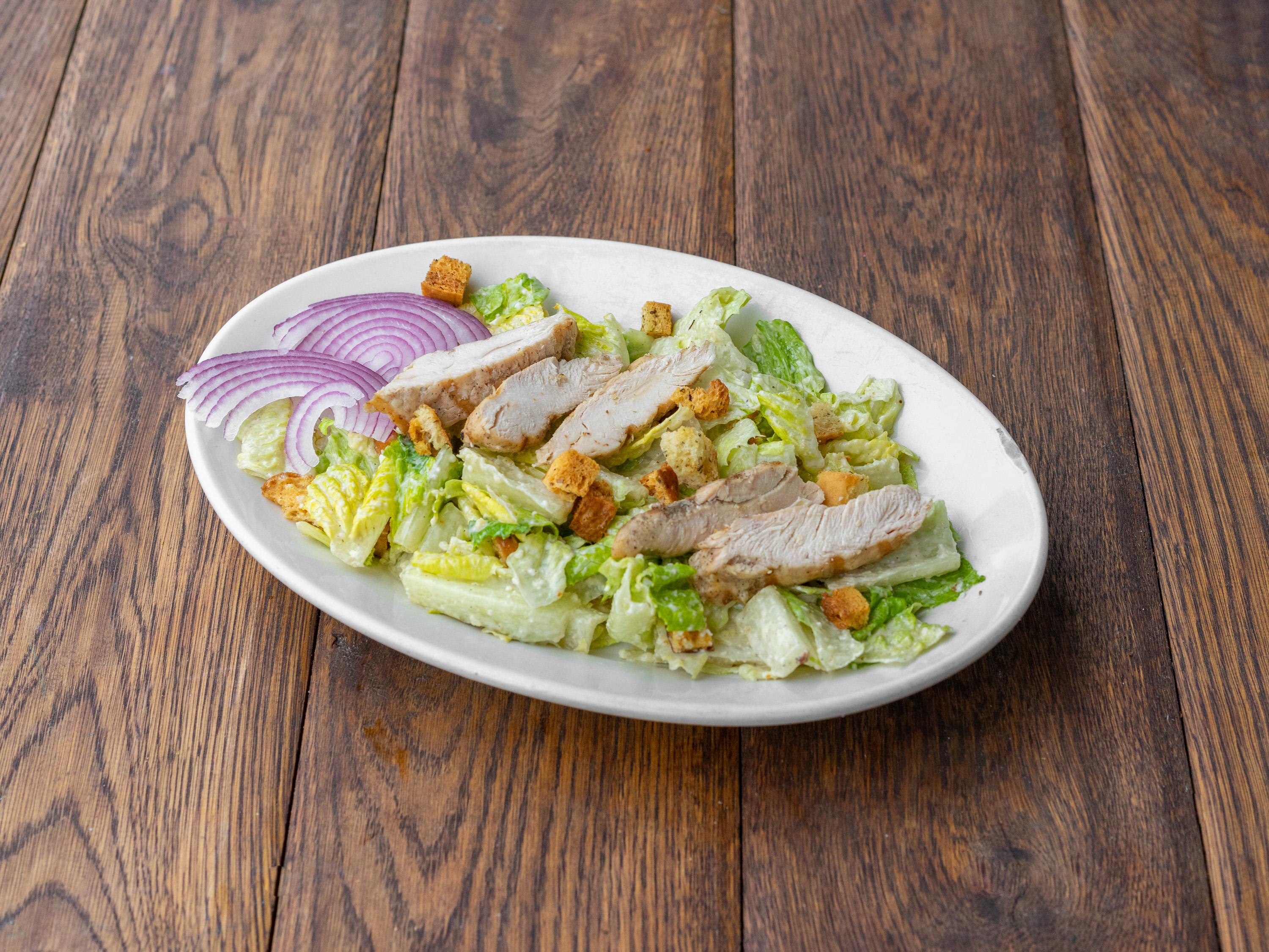 Order Caesar Salad with Grilled Chicken food online from Allegro Pizzeria store, Carmel-by-the-Sea on bringmethat.com