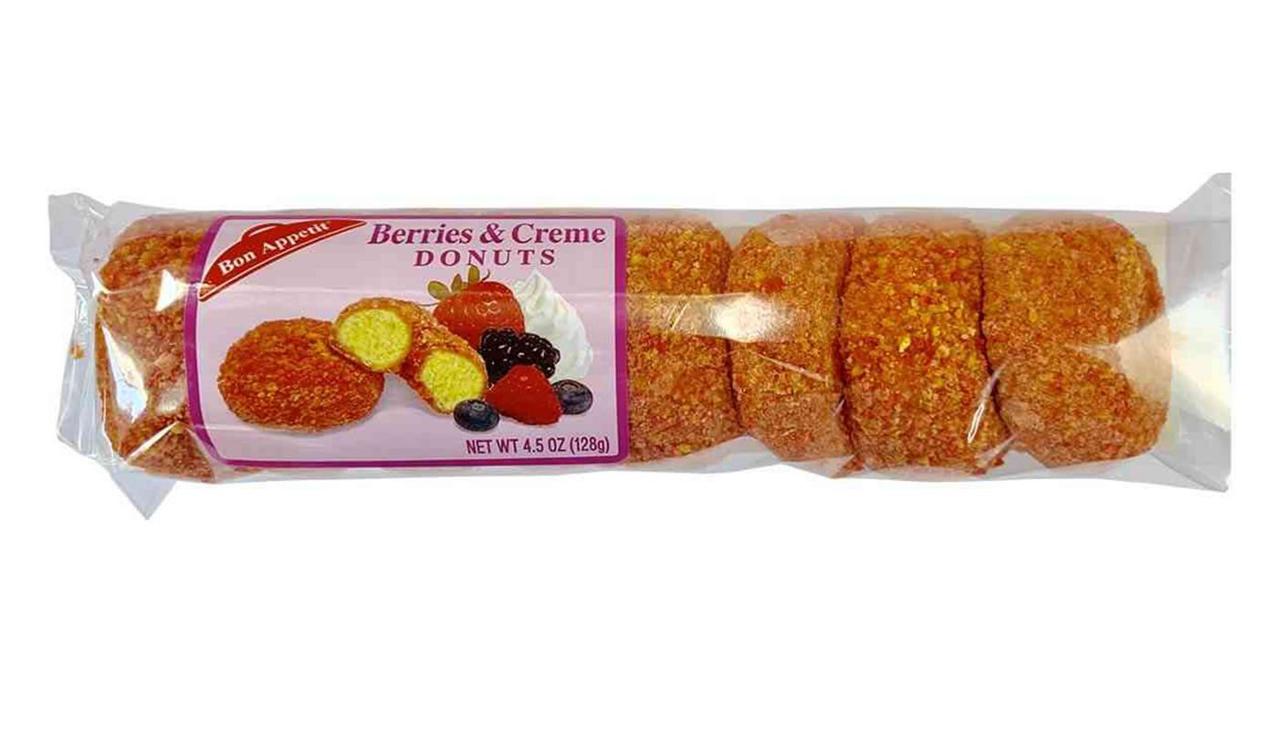 Order Bon Appetit Strawberry Cheesecake Donuts 6 Pack food online from Chevron Extramile store, Garden Grove on bringmethat.com