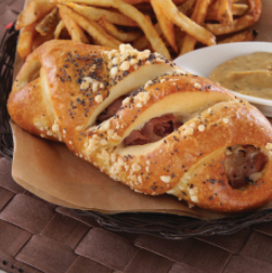 Order Pretzel Melt - Ham & Cheese food online from Sweetwaters Coffee & Tea store, Naperville on bringmethat.com
