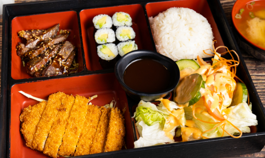 Order 2 Items Bento Box food online from Bashamichi Sushi store, Millbrae on bringmethat.com