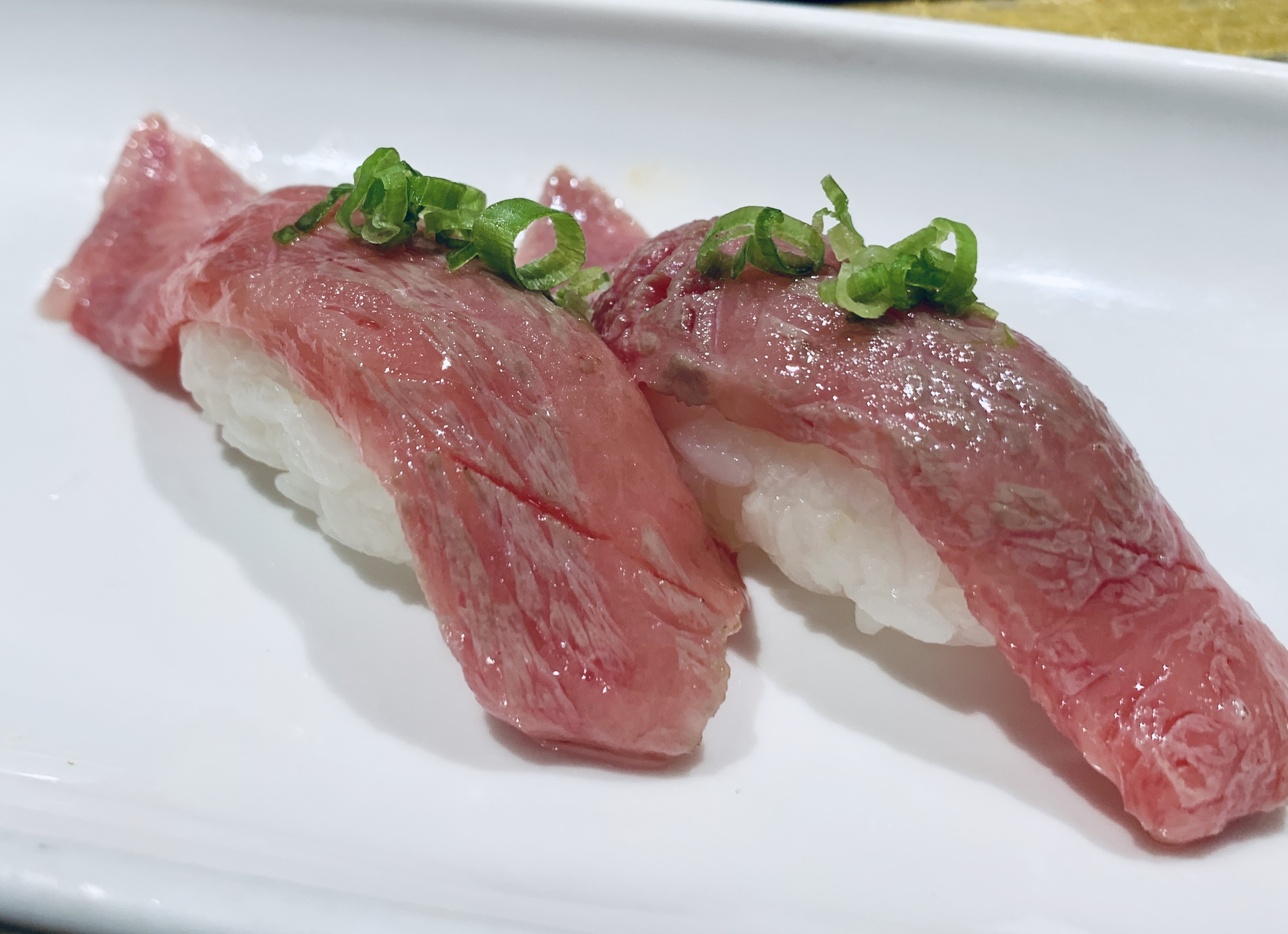 Order Wagyu Nigiri - A5 Japan (2 PCS) food online from Blue Fin Sushi store, San Francisco on bringmethat.com