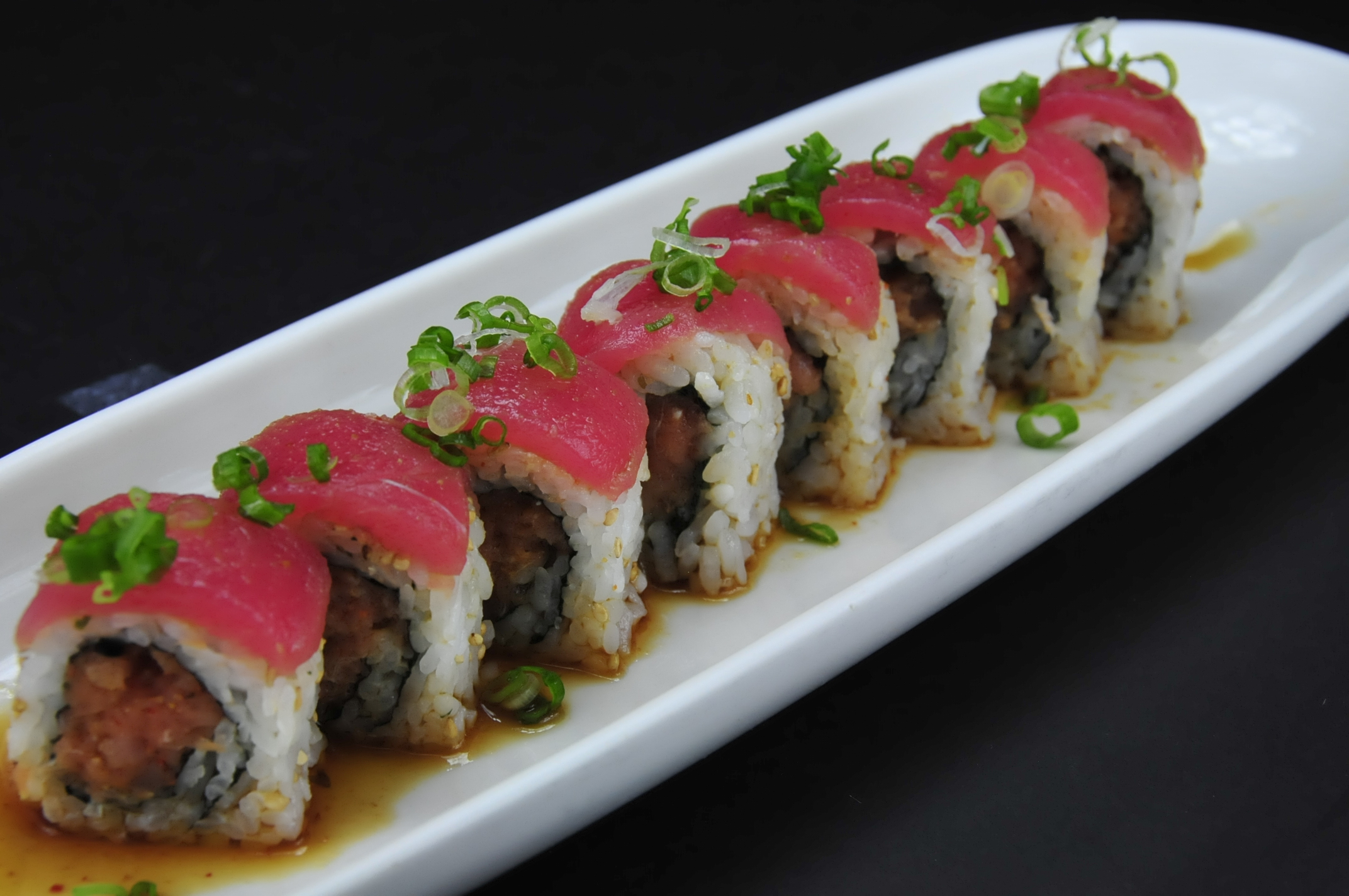 Order 35. Pink Lady Roll food online from Krazy Sushi store, Las Vegas on bringmethat.com