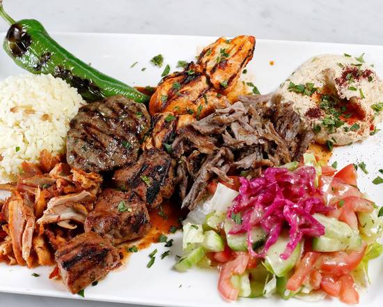 Order Mediterranean Combo Plate food online from Van Ness Cafe & Gyros store, San Francisco on bringmethat.com