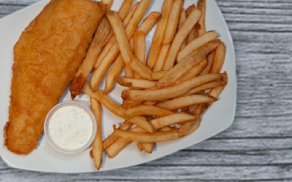 Order Fish & Chips - Entree food online from Seasons Pizza store, Christiana on bringmethat.com