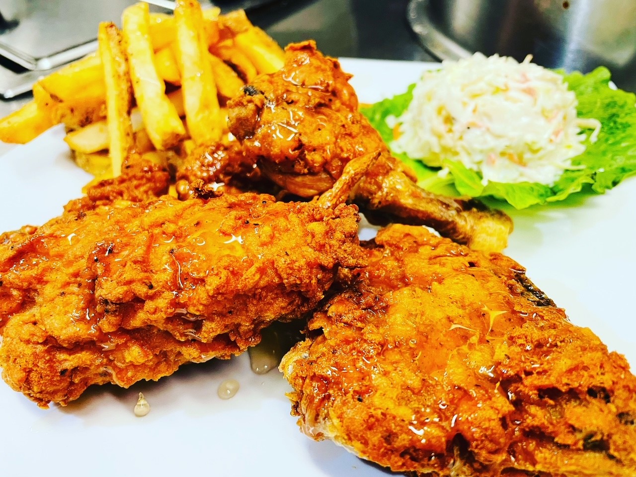 Order Honey Fried Chicken food online from Ted Bar & Grill store, Newark on bringmethat.com