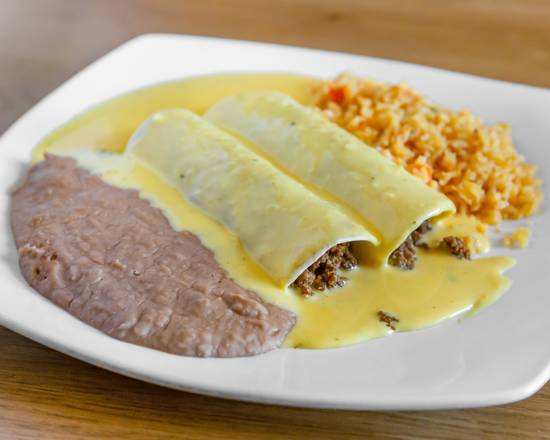 Order #48 Carbon Enchiladas food online from Meno's Mexican Grill on E. Stan Schleuter Loop store, Killeen on bringmethat.com
