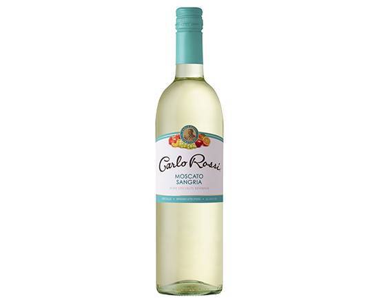 Order Carlo Rossi Moscato Sangria, 750mL white wine (6.5% ABV) food online from Signal Liquor store, Signal Hill on bringmethat.com