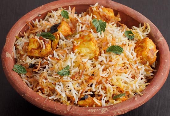 Order Paneer Dum Biryani food online from Dwaraka Curry Point store, Frisco on bringmethat.com