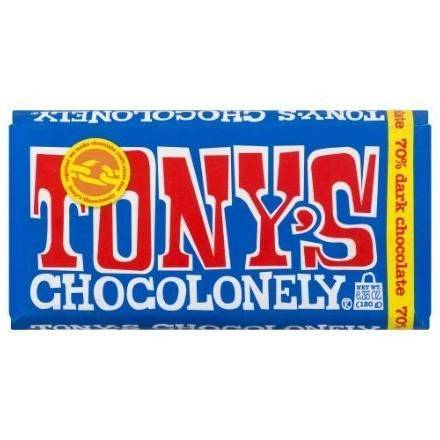 Order Tony's Chocolonely 70% Dark Chocolate Bar (6.3 oz) food online from Goodees Cravings store, Marietta on bringmethat.com