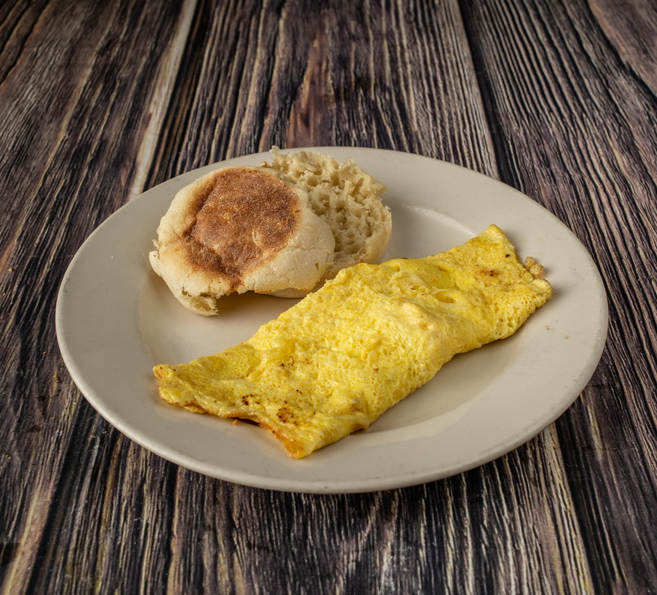 Order Plain Omelette with English Muffin food online from House of Pies store, Los Angeles on bringmethat.com