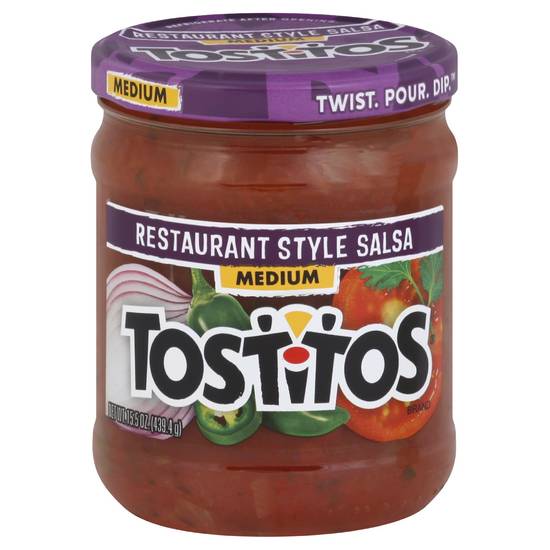 Order Tostitos Salsa Restaurant Style Medium (15.5 oz) food online from Rite Aid store, Yamhill County on bringmethat.com