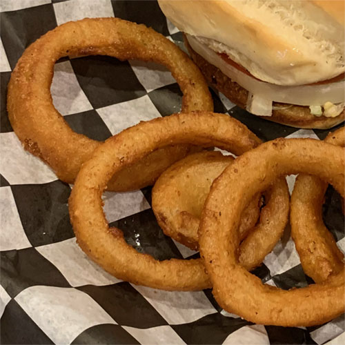 Order Beer-Battered Onion Rings food online from The Woodford Club store, Versailles on bringmethat.com