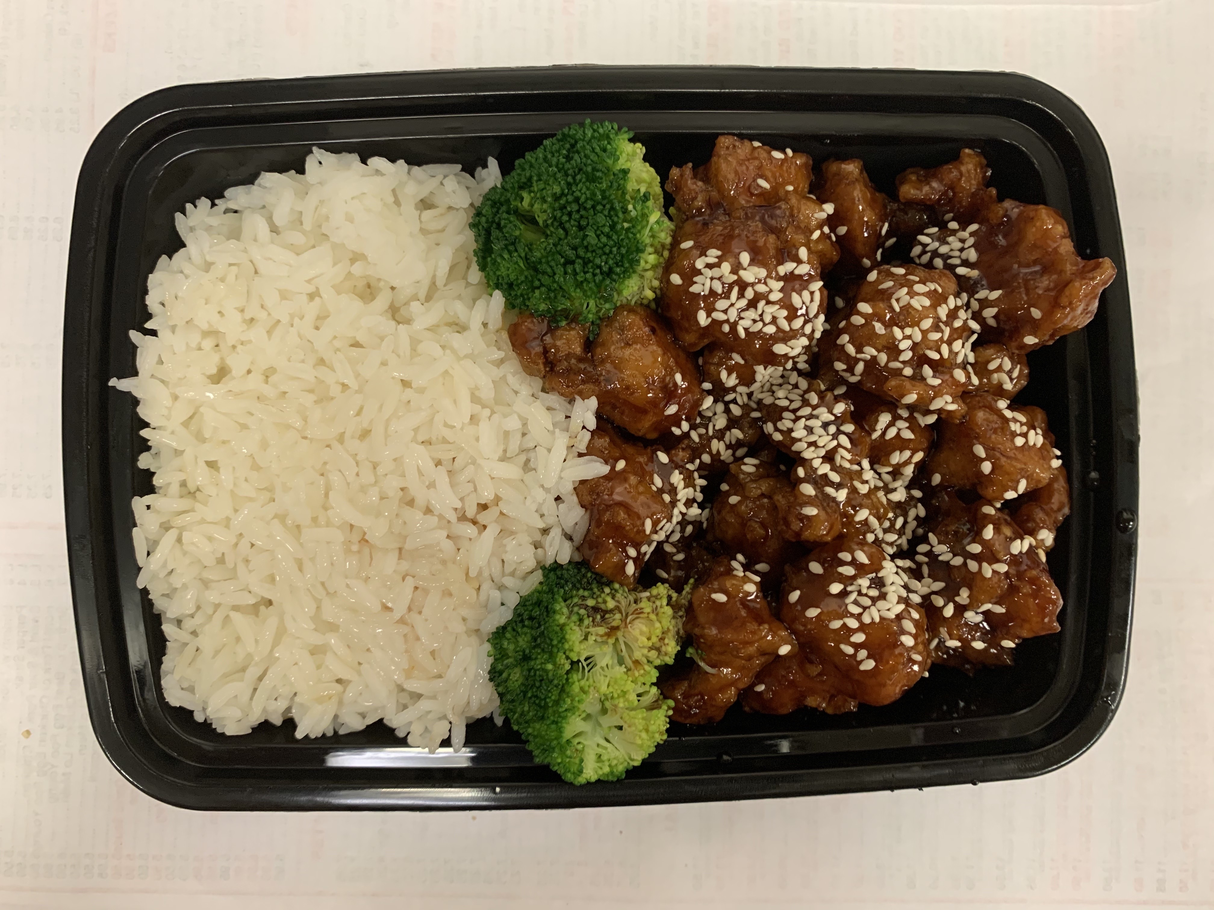 Order C19. Sesame Chicken Combo Plate food online from China Wok store, Owings Mills on bringmethat.com