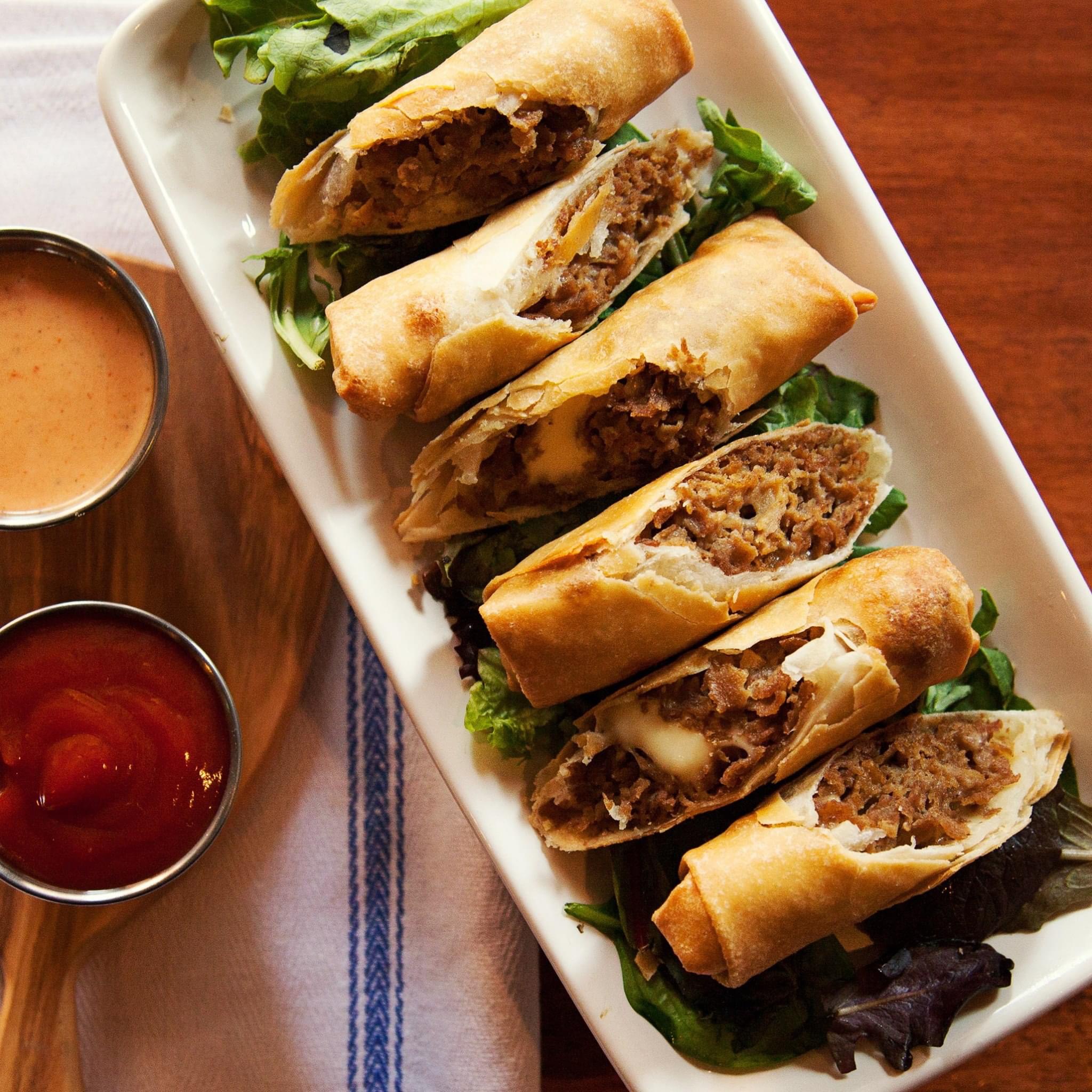 Order Philly Cheesesteak Spring Rolls food online from The Wrap Shack On The Square store, Philadelphia on bringmethat.com