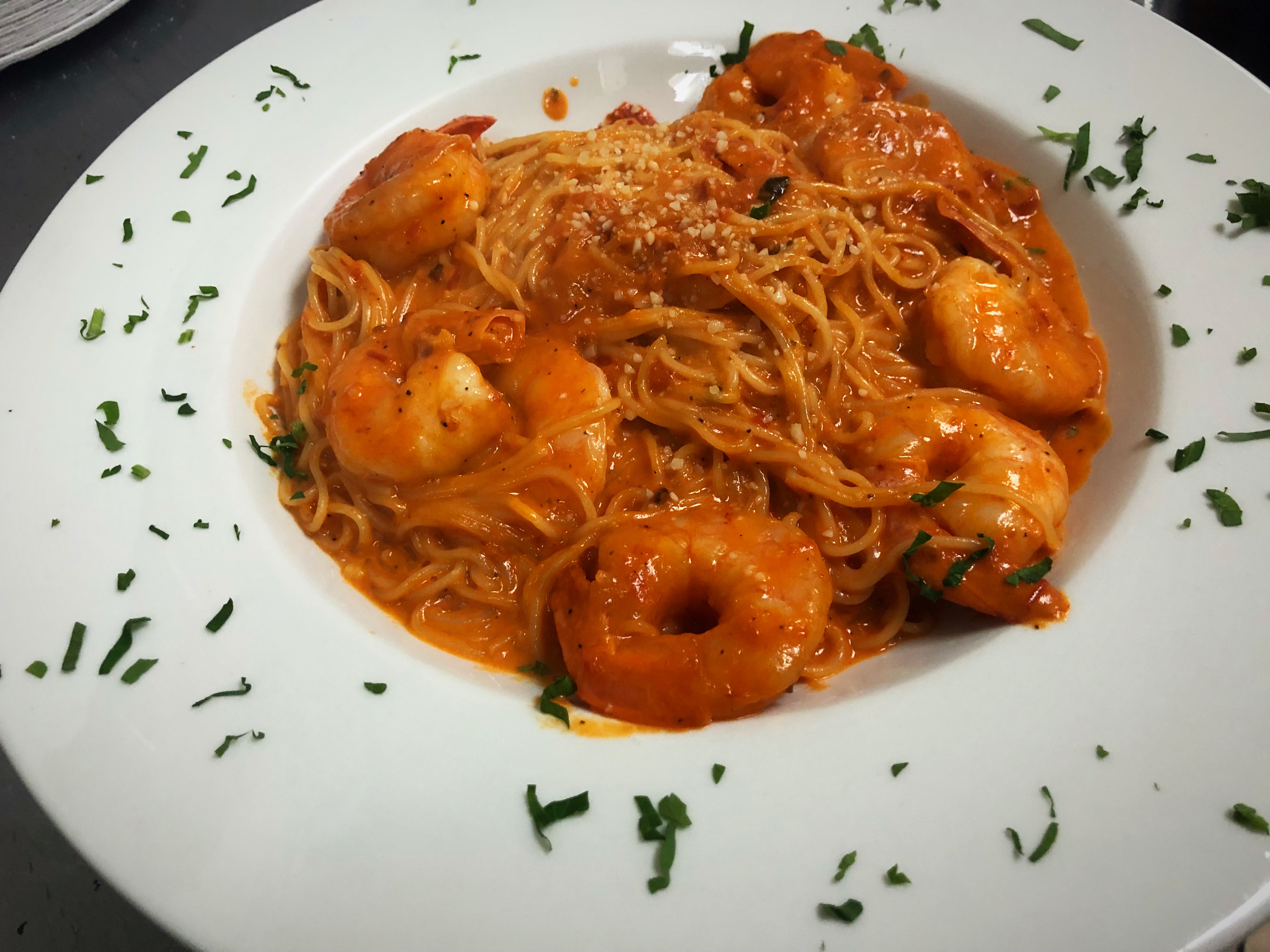 Order Penne Vodka Sauce with Shrimp food online from Healthy Garden & Gourmet Pizza store, Collingswood on bringmethat.com