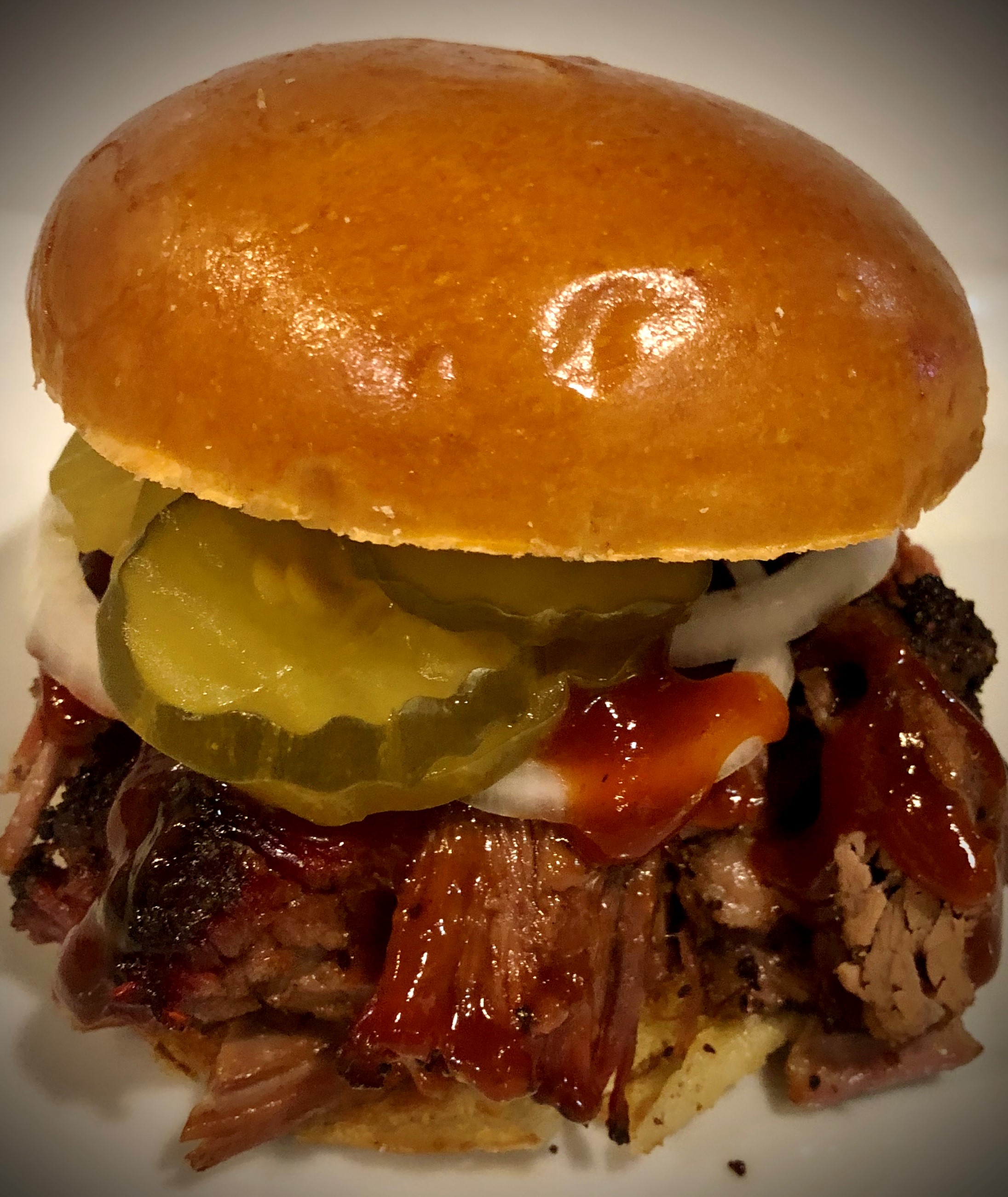 Order BBQ Brisket Sandwich food online from Big Bubba's Bad BBQ store, Paso Robles on bringmethat.com
