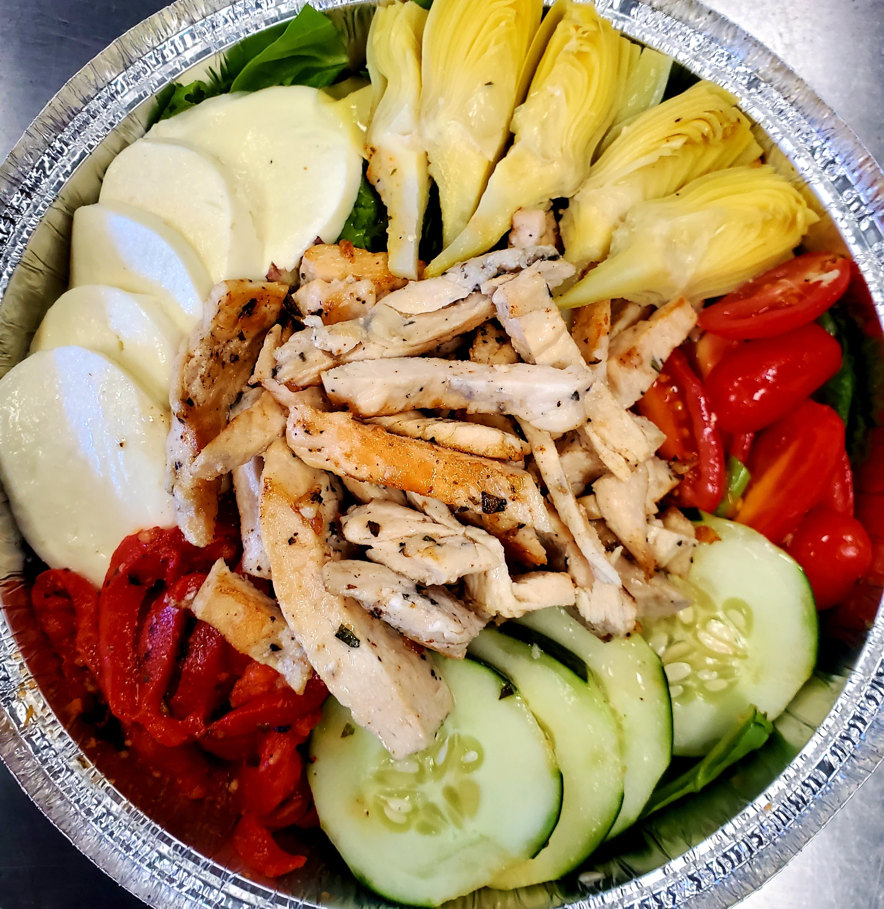 Order Italian Chicken Salad - Salad food online from Brother Bruno Pizza store, Washingtonville on bringmethat.com