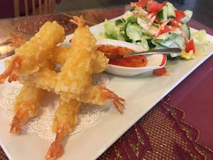Order 8. Shrimp Tempura food online from Sawasdee Thai Cuisine store, San Antonio on bringmethat.com