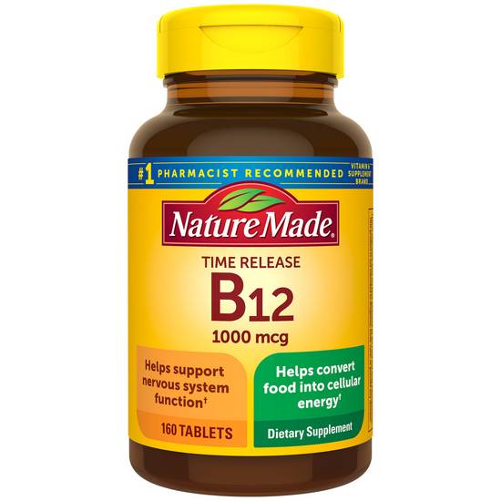 Order Nature Made Vitamin B12 1000 mcg Tablets Time Release (160 ct) food online from Rite Aid store, Palm Desert on bringmethat.com