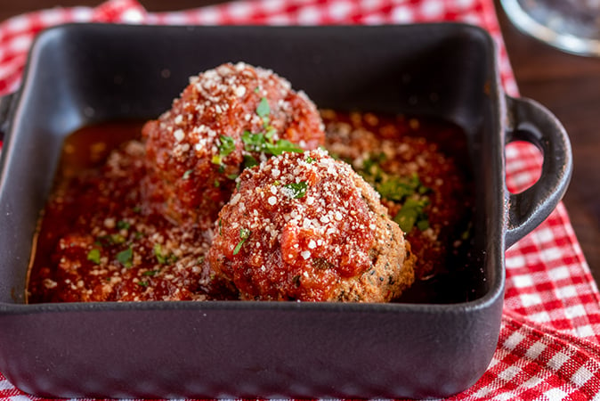 Order Russo’s Homemade Meatballs* food online from Russo's Pizza store, San Antonio on bringmethat.com