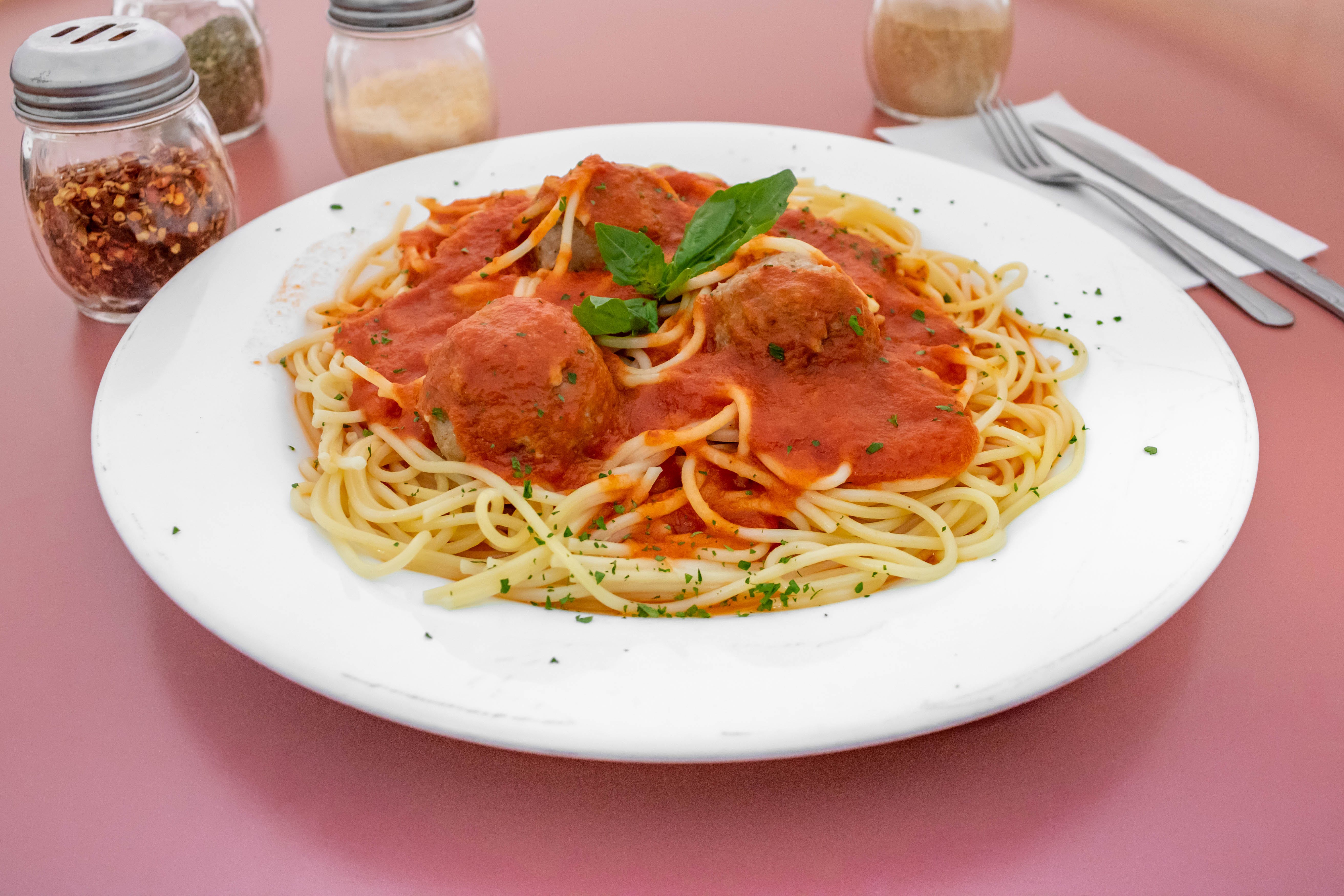Order Pasta with Meatballs - Pasta food online from Sal Pizza store, Mt Holly on bringmethat.com