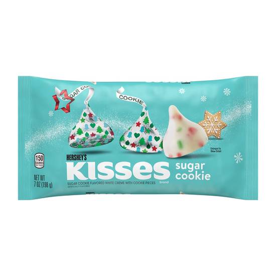 Order HERSHEY'S KISSES Sugar Cookie Flavored White Creme with Cookie Pieces Candy, Christmas, 7 oz, Bag food online from CVS store, SOUDERTON on bringmethat.com