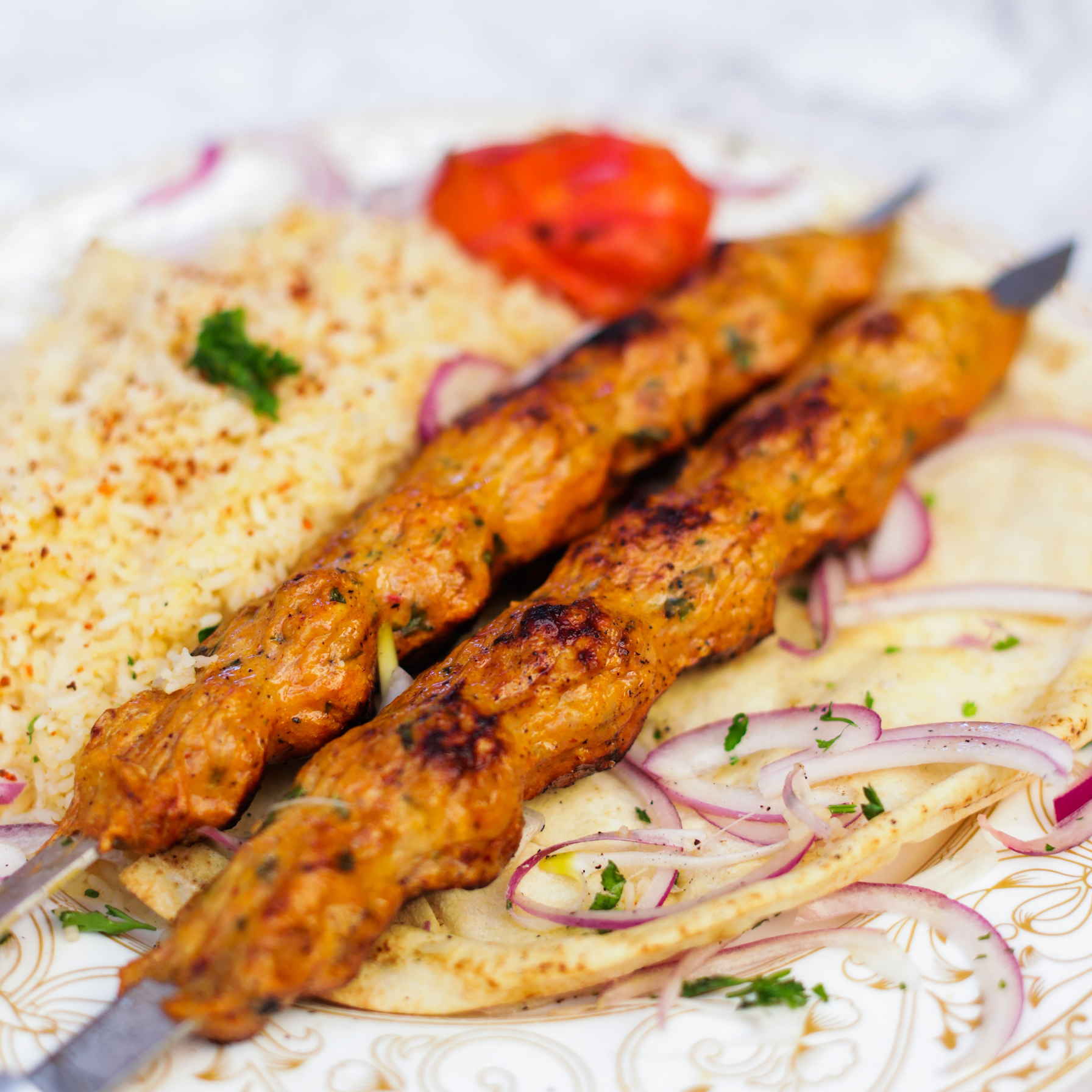 Order Chicken Lula Kabob food online from Olive And Grill store, Studio City on bringmethat.com