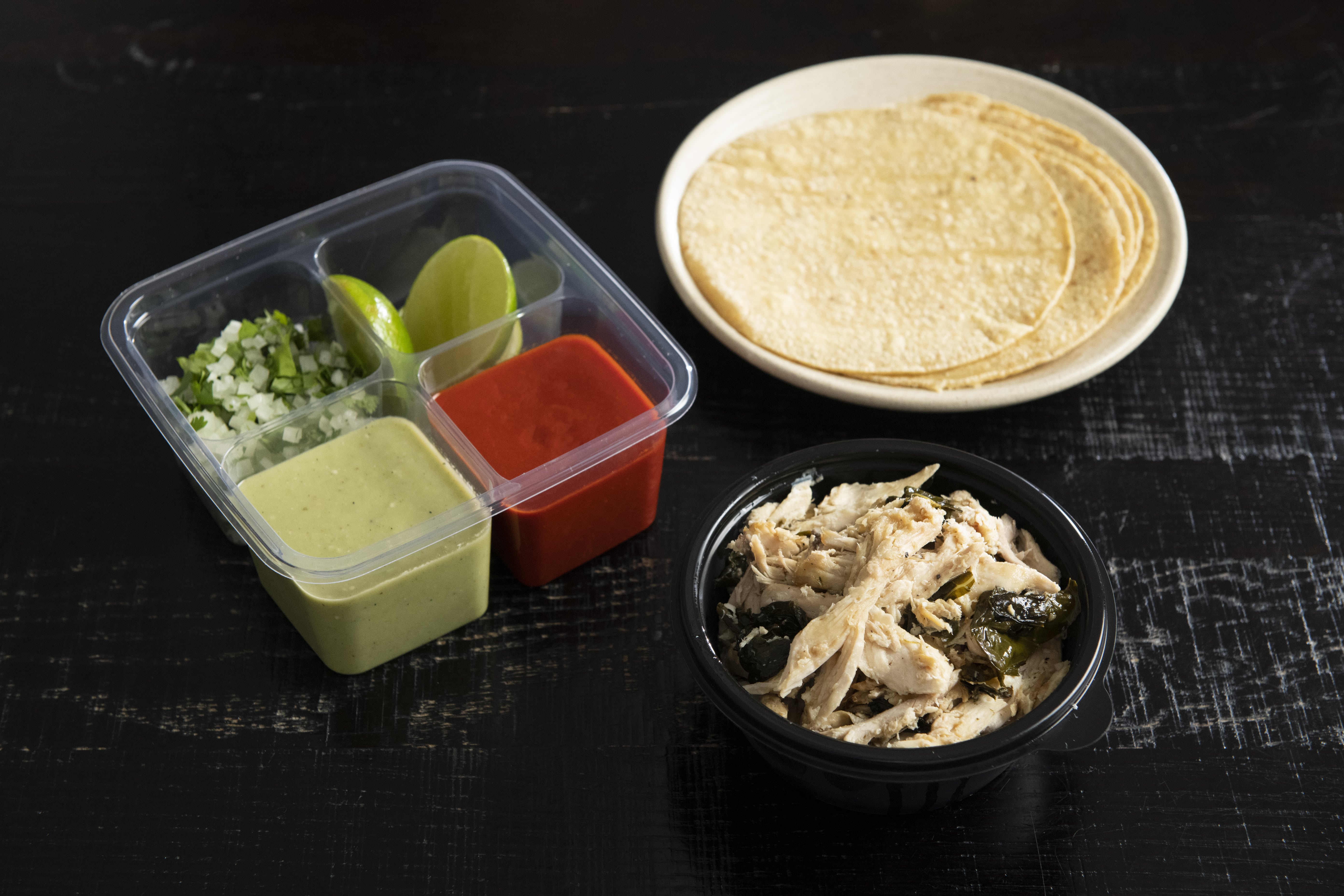 Order Chicken Tacos (makes 3 tacos) food online from Empellon Taqueria store, New York on bringmethat.com
