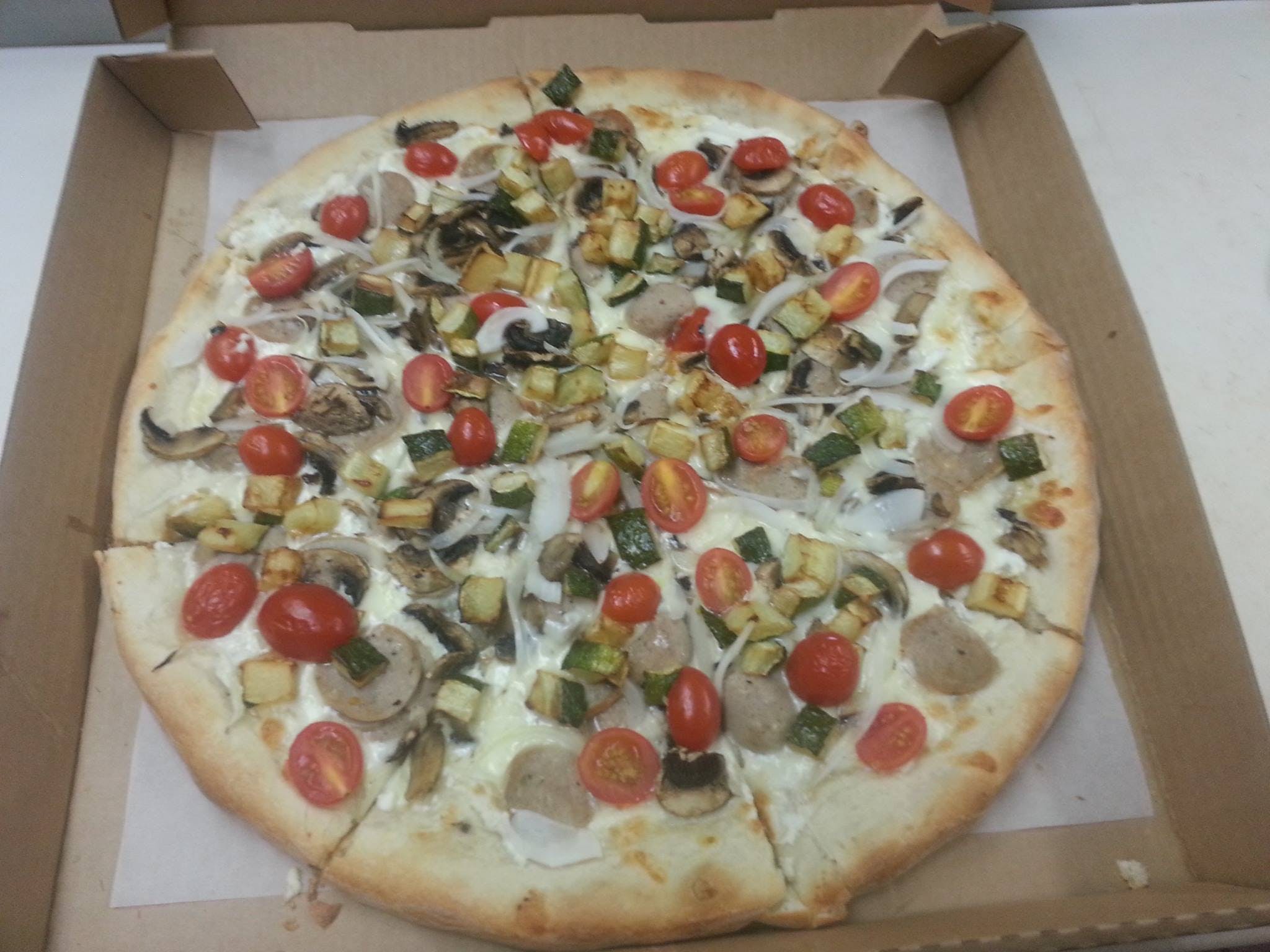 Order Vegetarian Special Pizza - Small 12" food online from Rino's Italian Grill & Pizza store, Creedmoor on bringmethat.com