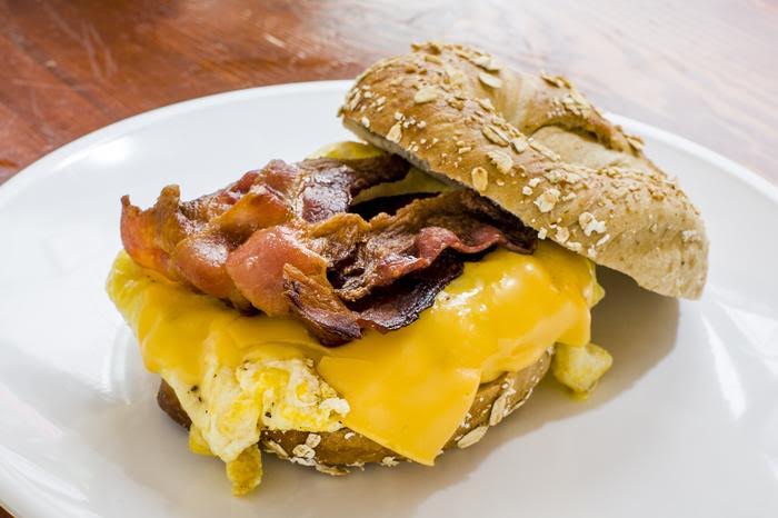 Order 2 Eggs, Crispy Bacon and Cheese food online from Tompkins square bagels store, New York on bringmethat.com