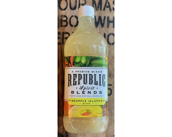 Order Republic Spirits Blends - Pineapple Jalapeno, 1 Liter Bottle food online from Chris's Liquor- 2203 S Lamar Blvd store, Austin on bringmethat.com