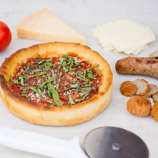 Order Deep Dish Meat Lovers Pizza food online from Pizzeria Bravo store, Los Angeles on bringmethat.com